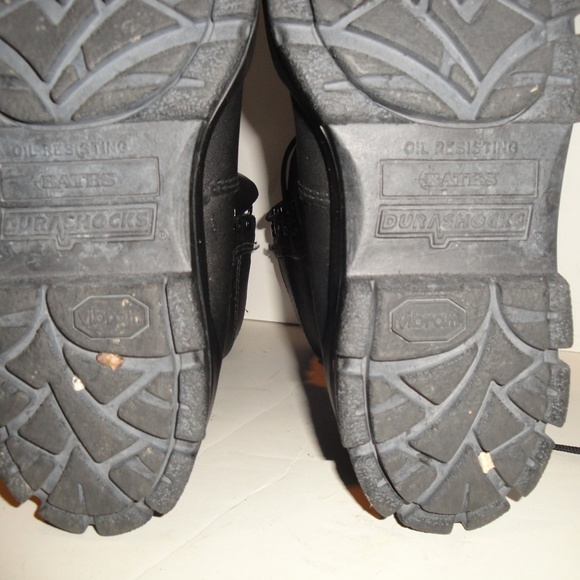 BATES BLACK LEATHER COMBAT BOOTS, MENS SHOE SIZE 9 M - Picture 8 of 9